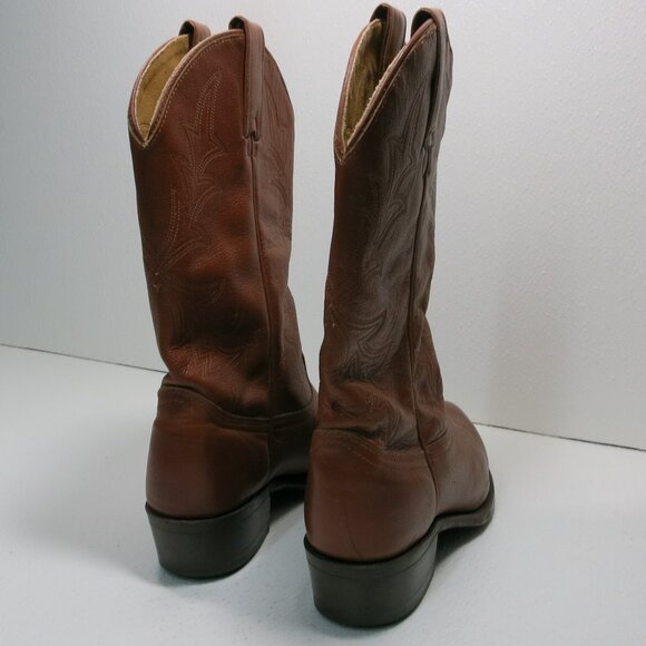 Texas Brand 7864 Oil Tanned Leather Men\'s Kicker Cowboy Western Boots Shoes 8 D